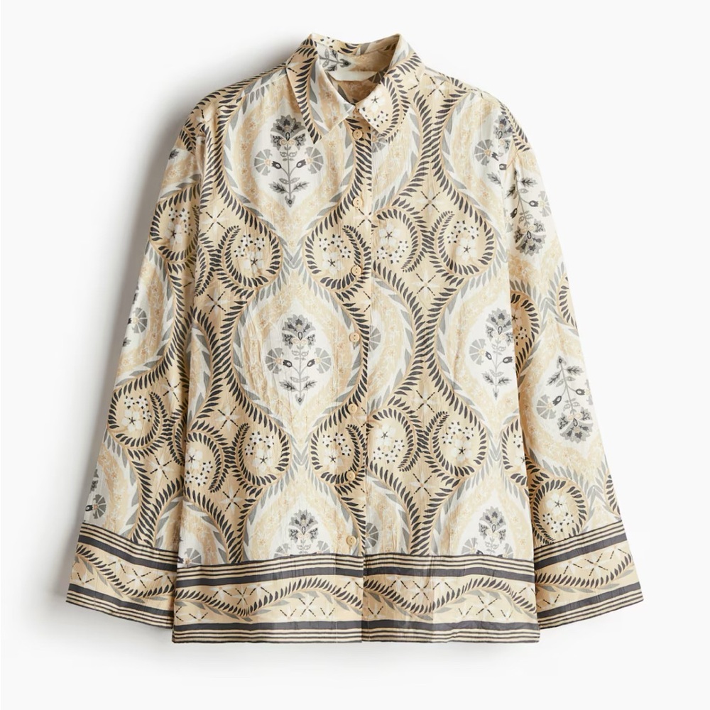 H&M Patterned Long Sleeve Shirt